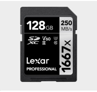 Lexar SDXC Pro 1667X UHS-II U3 R250/W120 (V60) 128G