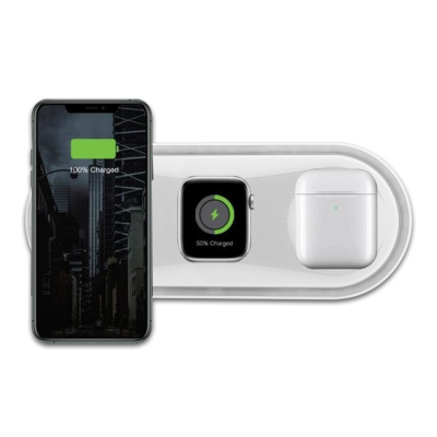 WG - Bezdrátová nabíječka stolní 22,5W, Fast Wireless Charger, bílá