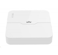 Uniview NVR, 16 kanálů, 8xPoE (max.108W), H.265, 1x HDD (max.6TB),propustnost 64/48Mbps,HDMI,VGA,2xUSB 2.0, audio, ONVIF