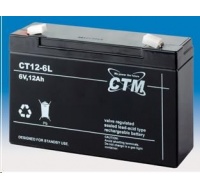 Baterie - CTM CT 6-12L (6V/12Ah - Faston 250), životnost 5let