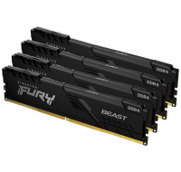 KINGSTON DIMM DDR4 16GB (Kit of 4) 2666MT/s CL16 FURY Beast Černá