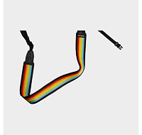 Polaroid Camera Strap Flat Rainbow Black