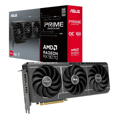 ASUS VGA AMD Radeon RX 9070 PRIME OC EVO 16GB, RX 9070, 16GB GDDR6, 3xDP, 1xHDMI