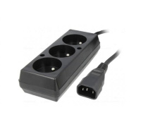 Prodlužovací přívod 3x230V pro UPS (IEC320-C14), 30cm