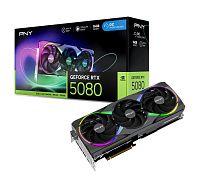 PNY VGA Nvidia GeForce RTX 5080 16GB ARGB OC Triple Fan, RTX 5080 OC, 16GB GDDR7, 3xDP, 1xHDMI