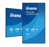iiyam ProLite LH5564UHS-B1AG, 139cm (55''), 4K, USB, USB-C, RS232, Ethernet, Wi-Fi, Android, kit (RS232), black