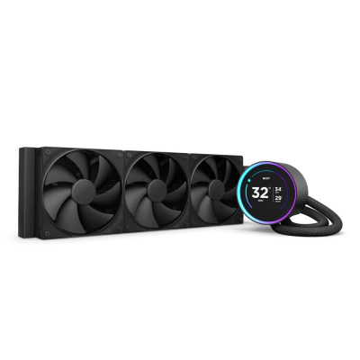 NZXT vodní chladič Kraken 360 ELITE / 3x120mm fan / 4-pin PWM / LCD disp. / 6 let