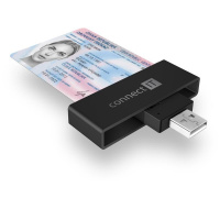 CONNECT IT USB čtečka eObčanek a čipových karet, černá