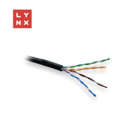 LYNX UTP kabel Cat5e, PE (Fca), celoměděný, venkovní, černý, box 305m