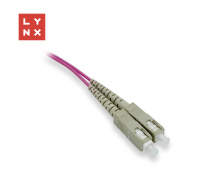 LYNX duplexní patch kabel MM, OM4, SC/SC, 50/125µm, 15m