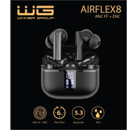 WG - Bluetooth sluchátka WG AirFlex 8, ENC + ANC, černá