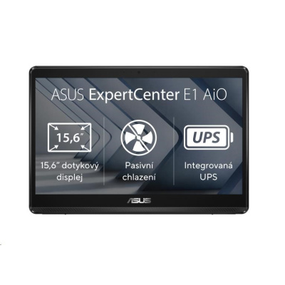 ASUS PC AiO ExpertCenter E1 (E1600WKAT-BA079X),N4500,15,6" FHD, 4GB,128GB SSD,Intel UHD,RS-232,Win11 Pro,UPS,Black