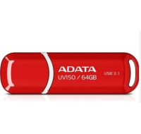 ADATA Flash Disk 64GB UV150, USB 3.1 Dash Drive (R:90/W:20 MB/s) červená