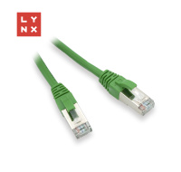 LYNX FTP patch kabel Cat5e PVC, CCA, 2m, zelený