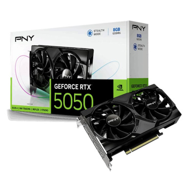 PNY VGA Nvidia GeForce RTX 5050 8GB Dual Fan, RTX 5050, 8GB GDDR6, 3xDP, 1xHDMI