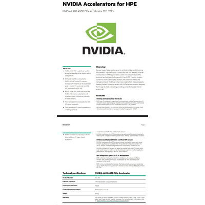 NVIDIA L40S 48GB PCIe Accelerator for HPE