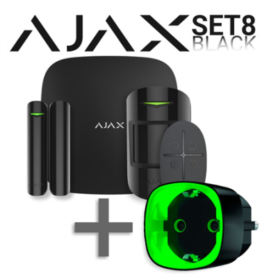 Ajax SET 8 - StarterKit black + Socket black - ZDARMA