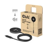 Club3D Bezdrátová nabíječka, 1x Qi2 25W, MagSafe, Qi certifikováno, černá