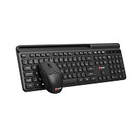 BAZAR - C-TECH klávesnice s myší WLKMC-05B, Bezdrátový set 2.4GHz, CZ, Černá, poškozený obal