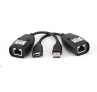 GEMBIRD Kabel USB 2.0 A-LAN aktivní prodlužovací 30m (černý)