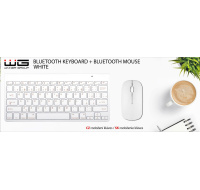 WG - Bluetooth klávesnice s myší, bílá