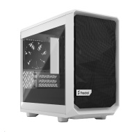 FRACTAL DESIGN skříň Meshify 2 Nano White TG Clear Tint, USB 3.1 Type-C, 2x USB 3.0, bez zdroje, miniITX