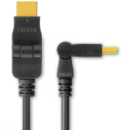 PREMIUMCORD Kabel HDMI A - HDMI A M/M 15m, otočné zlacené konektory