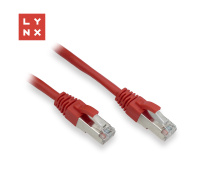 LYNX FTP patch kabel Cat5e PVC, CCA, 5m, červený