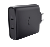 TRUST GaN Nabíječka MAXO 100W 2-Port, USB-C, černá