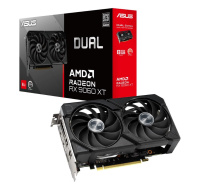 ASUS VGA AMD Radeon RX 9060 XT DUAL OC 8GB, RX 9060 XT, 8GB GDDR6, 2xDP, 1xHDMI