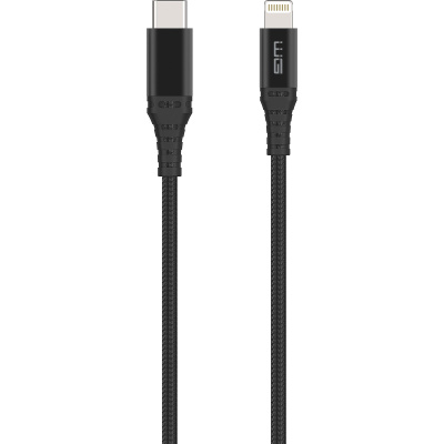 WG - Datový kabel Lightning MFi na Type-C, 1 metr, 3A, černá