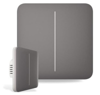 Ajax SoloButton (2-gang) - Samostatné dvou tlačítko pro LightSwitch, šedá