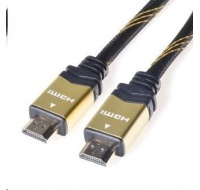 PREMIUMCORD Gold HDMI High Speed + Ethernet kabel (v1.4), opletený, zlacené konektory, 3m