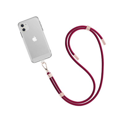 WG - Crossbody lace strap/transparent/burgundy