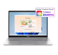 ASUS NTB Vivobook S14 (S3407QA-KP014W), Snapdragon X X1 26 100, 14" 2,5K, 16GB, 1TB SSD, Adreno, W11 Home, Matte Gray