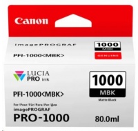 Canon CARTRIDGE PFI-1000MBK matná černá pro ImagePROGRAF PRO-1000 (1 600 str.)