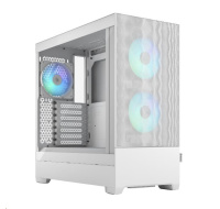 FRACTAL DESIGN skříň Pop Air RGB White TG Clear Tint, 2x USB 3.0, bez zdroje, ATX