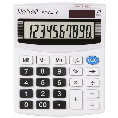 REBELL kalkulačka -SDC410 - bílá