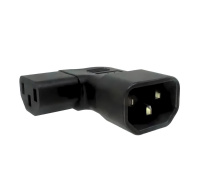 Adaptér úhlový na stranu IEC C13 na IEC C14 napětí 230V, 10A