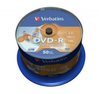 VERBATIM DVD-R(50-Pack)Spindle/Inkjet Printable Wide/16x/4.7GB