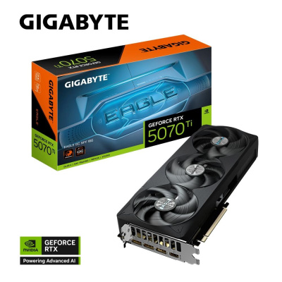 GIGABYTE VGA NVIDIA GeForce RTX 5070 Ti EAGLE OC 16G, 16G GDDR7, 3xDP, 1xHDMI