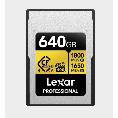 Lexar CFexpress 4.0 Pro Gold, VPG400, R1800/W1650 (Type A) 640GB