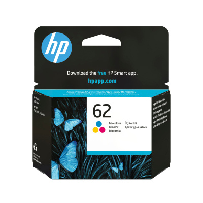 HP 62 Tri-color Original Ink Cartridge (165 pages)