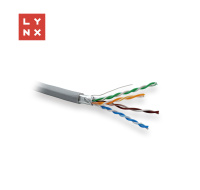 LYNX FTP kabel Cat5e, PVC, 0,5mm, celoměděný, vnitřní, šedý, box 305m