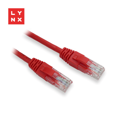 LYNX UTP patch kabel Cat5e, PVC, CCA, 7m, červený