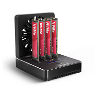 AXAGON ADSA-M2C44, USB4 dokovací stanice pro 4× M.2 NVMe SSD s funkcí klonování
