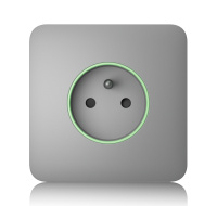 Ajax  SoloCover (smart) - Samostatný kryt zásuvky, mlhová