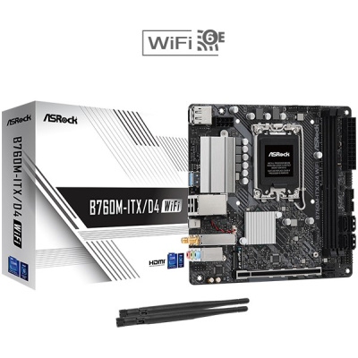 BAZAR - ASRock MB Sc LGA1700 B760M-ITX/D4 WiFi, Intel B760, 2xDDR4, 1xDP, 1xHDMI, mATX - Po opravě (Komplet)