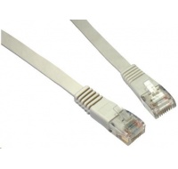 Solarix Patch kabel plochý CAT5E UTP LSOH 3m šedý non-snag-proof C5E-111GY-3MB