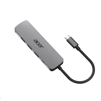 Acer 5IN1 Type- C dongle,HDMI,USB3.0,USB-C,100W PD,Dark Silver